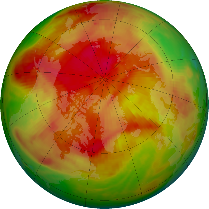 Arctic ozone map for 20 April 1982